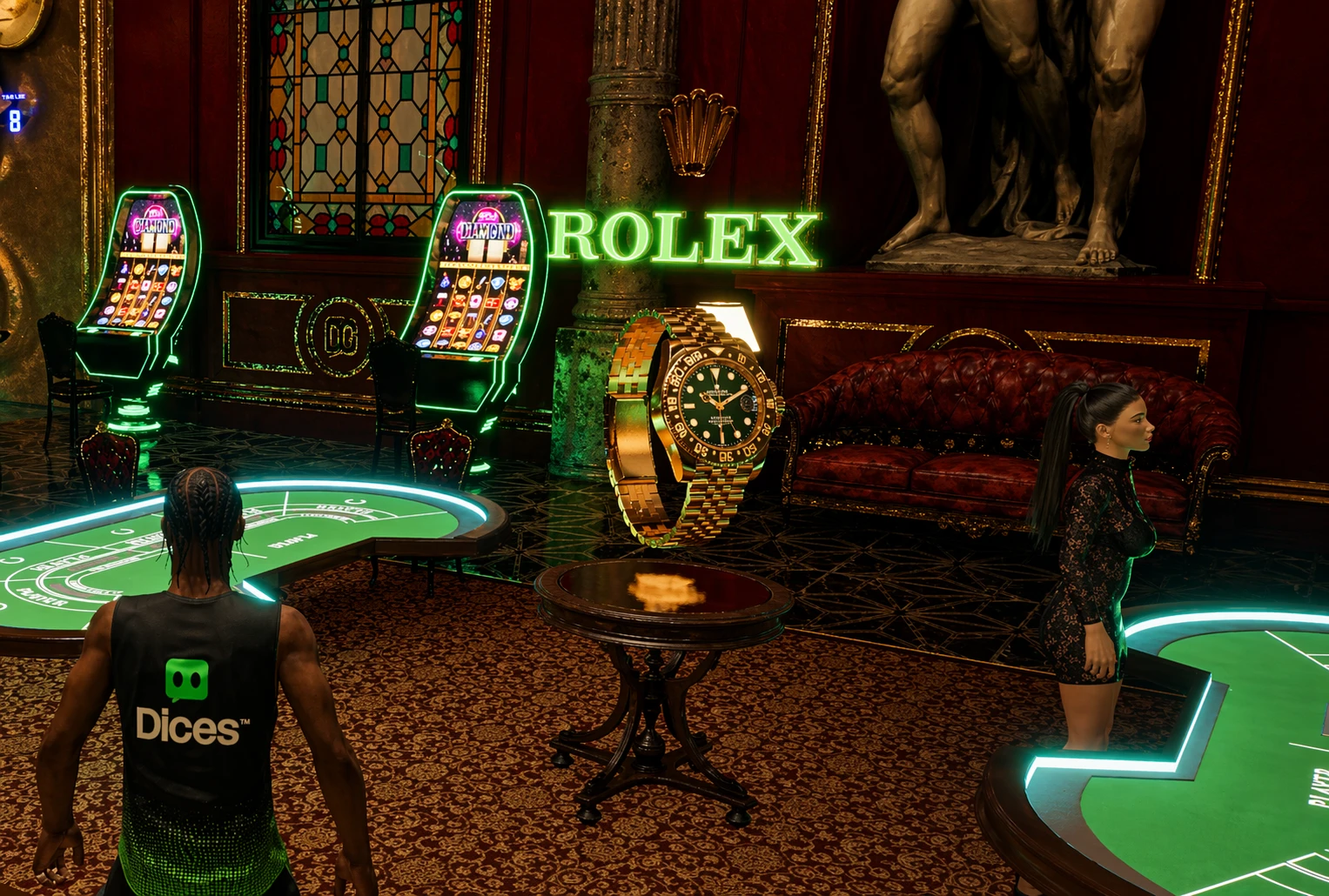 Dice City — Rolex casino lounge gameplay